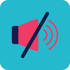 Muted Multicolor Round Corner Flat Icon