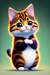 Obraz premium cat with a ball