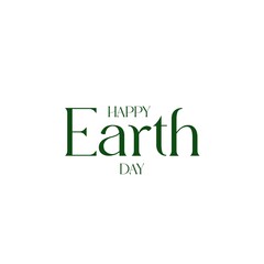 Lettering illustration of Happy Earth Day. Decoration illustration. Lettering typography poster.