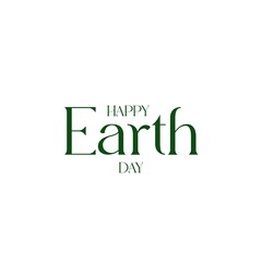 Fototapeta premium Lettering illustration of Happy Earth Day. Decoration illustration. Lettering typography poster.