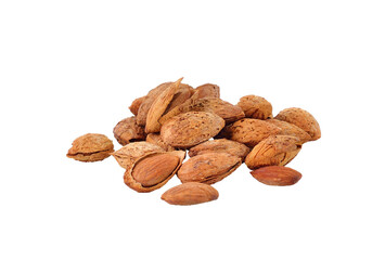 almonds isolated on  transparent png
