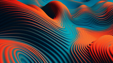 Anaglyph background in orange and blue