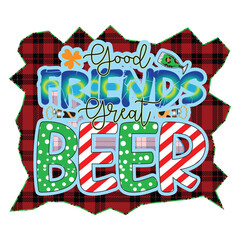 Naklejka premium Beer Sublimation Design