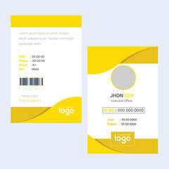 Creative Templates Business Card. Yellow Business Cards. Professional and elegant abstract card templates perfect for your company and job title. vector design templates. clean business cards.