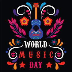 An illustration design for the celebration of world music day, this design is suitable for use in various media.