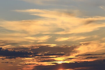 background sun at sunset landscape orange sky evening