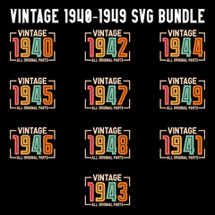 Vintage 1940-1949 SVG Bundle