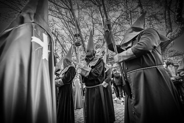 Naklejka premium abril de 2023 desfiles procesionales de la religion catolica en Valladolid España