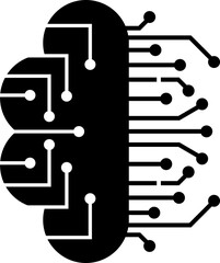 brain with ai icon