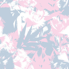 Pastels Tropical Leaf Seamless Pattern Design