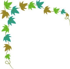 decorative leaf corner frame.