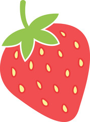 strawberry hand drawn doodle . illustration of Doodle cute for design elements.
