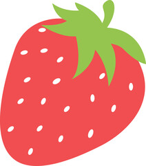 strawberry hand drawn doodle . illustration of Doodle cute for design elements.