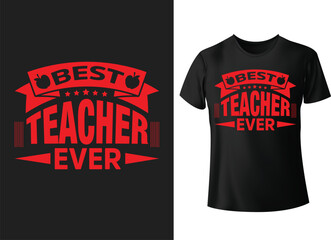 Best teacher ever hand drawn lettering phrase School t shirts design Calligraphy t shirt design