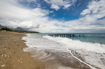 The coast of Mediterranean sea