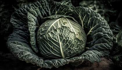 Fototapeta premium Fresh vegetables grown on organic farm generated by AI
