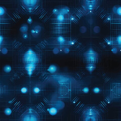 Neon Blue Tech Circuitry - Abstract Background
