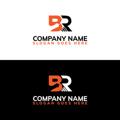 Obraz premium Br logo, Br logo design, Br arrow logo, Br stock logo, Br, logo, Br shadow logo, Br typography logo, Br orange color typography logo, Br black color typography logo, Br black and white logo