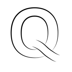 Logo letter q icon axis alphabet logotype q emblem