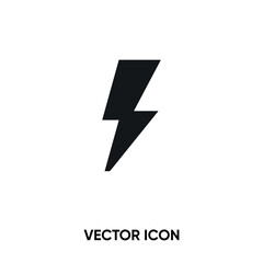 Lightning vector icon. Modern, simple flat vector illustration for website or mobile app.Energy, 
electric power or thunder symbol, logo illustration. Pixel perfect vector graphics