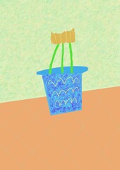 Still life iPad illustrations including flowers. digital drawing