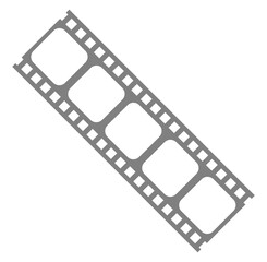 Silhouette of the Filmstrip for Art Illustration, Movie Poster, Apps, Website, Pictogram or Graphic Design Element. Format in PNG