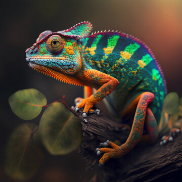 chameleon on a branch