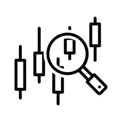 Black line icon for Bar magnifier