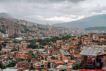 Fototapeta na wymiar Photos in the streets of Comuna 13 Neighbourhood in Medellin, Colombia 