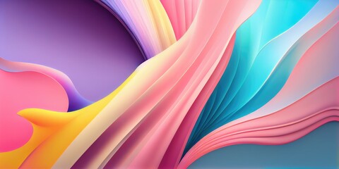 Abstract colorful background in soft pastel colors. Generative AI