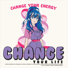 girl in pink, cute girl drawing, vector graphic design for t-shirt