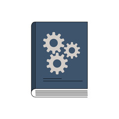 mechanism book icon. Element of engineering icon.