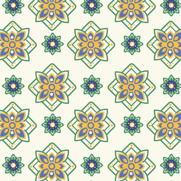 floral batik traditional pattern