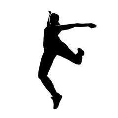 Fototapeta na wymiar Street dance vector silhouette.