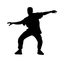 Obraz na płótnie Canvas Street dance vector silhouette.