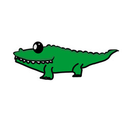 crocodile cartoon isolated 