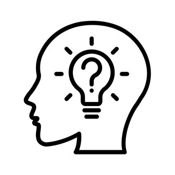 Black line icon for Reasoning