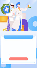 Medical Characters Anti-epidemic Flat Vector Concept Operation Hand Drawn Illustration
