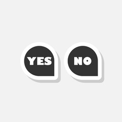 Fototapeta premium Yes and no buttons icon sticker