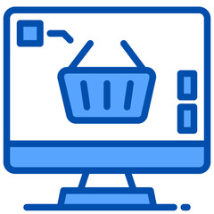 Shopping_2 blue outline icon