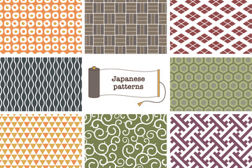 和風のシームレスパターンセット_１