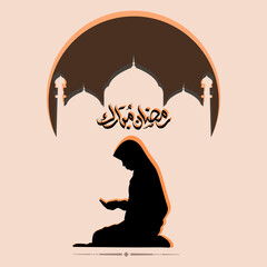 illustration of woman prayer
