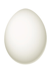 Egg - illustration of white egg on white background
