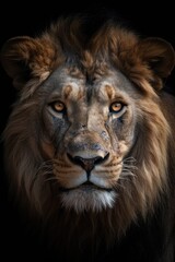 A lion portrait - generative ai