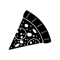 Pizza icon vector. Pizzeria illustration sign. Fast food symbol. Food logo.