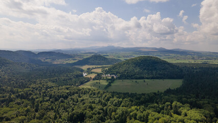 Fototapeta na wymiar Paysage Auvergne Massif central France