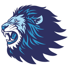 Lion Head Roar Logo Esport Mascot Design
