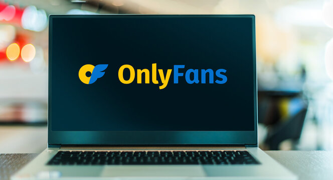 Laptop Displaying Logo Of OnlyFans
