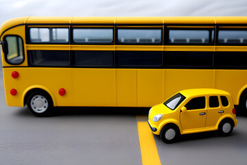 Plakat Jouets et bus jaune
