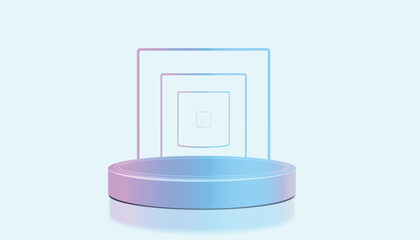 Minimal Pastel Podium Stand for Product Presentation